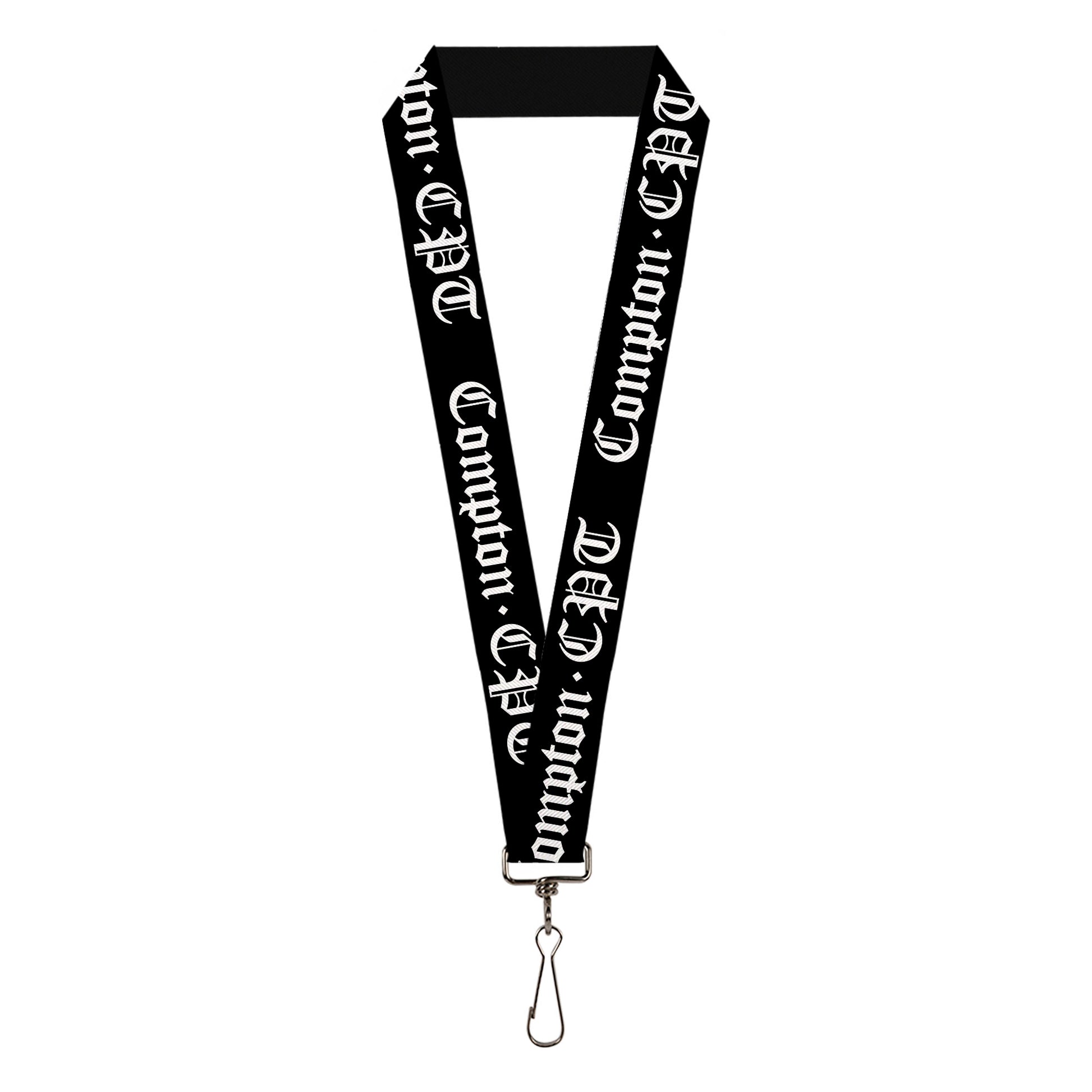 buckle down Lanyard - 1.0" - COMPTON-CPT Black White