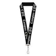 Lanyard - 1.0" - COMPTON-CPT Black White Lanyards Buckle-Down