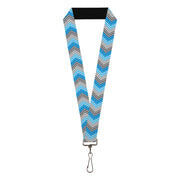 Lanyard - 1.0" - Chevron Weave Grays Blues Lanyards Buckle-Down