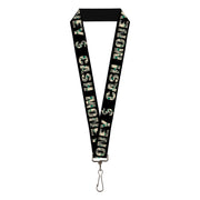 Lanyard - 1.0" - CASH MONEY $ Black Dollars Lanyards Buckle-Down