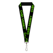 Lanyard - 1.0" - CA$H MONEY Black Green Lanyards Buckle-Down