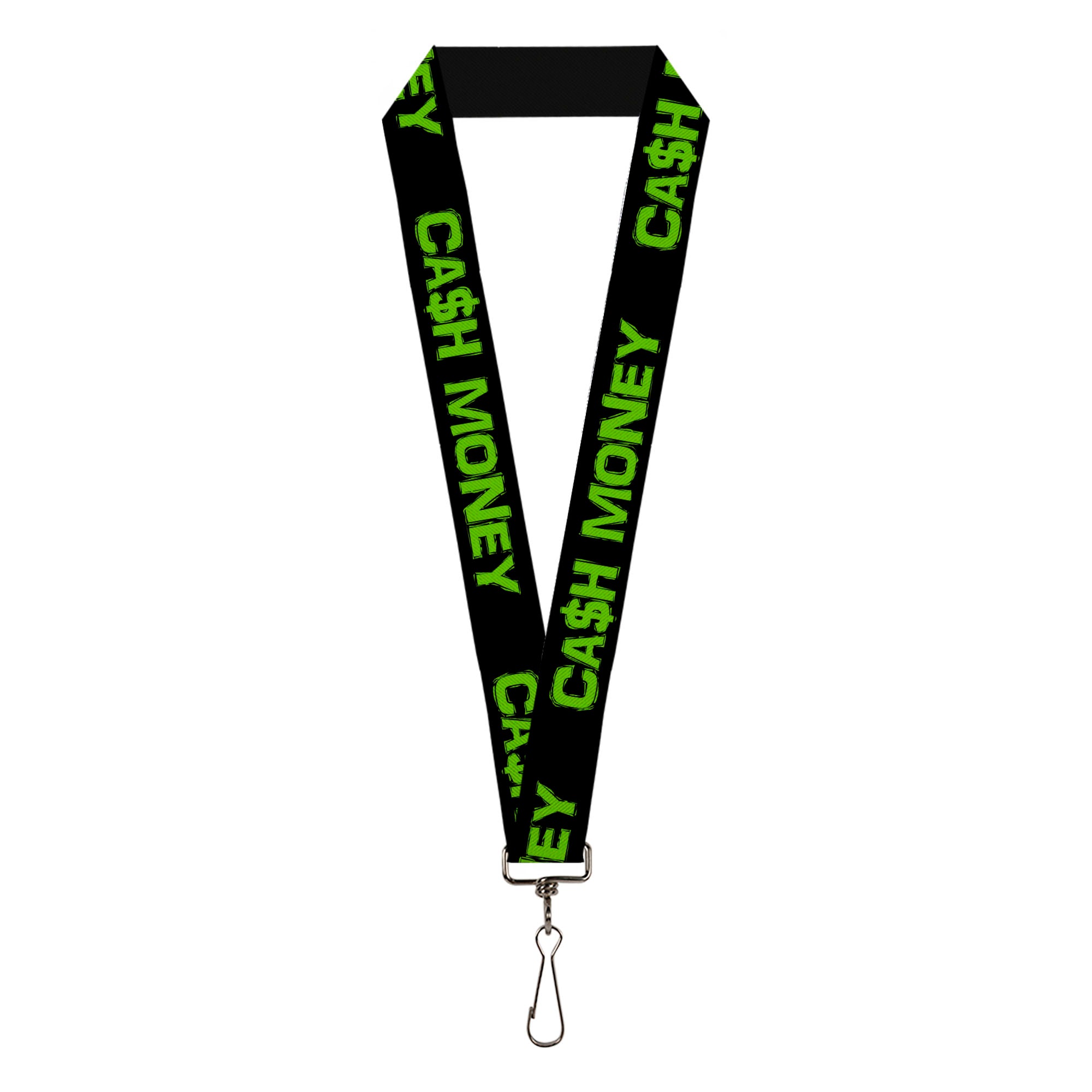 Lanyard - 1.0" - CA$H MONEY Black Green Lanyards Buckle-Down