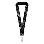 Lanyard - 1.0" - CALI Fade Diagonal Black Gray White Lanyards Buckle-Down