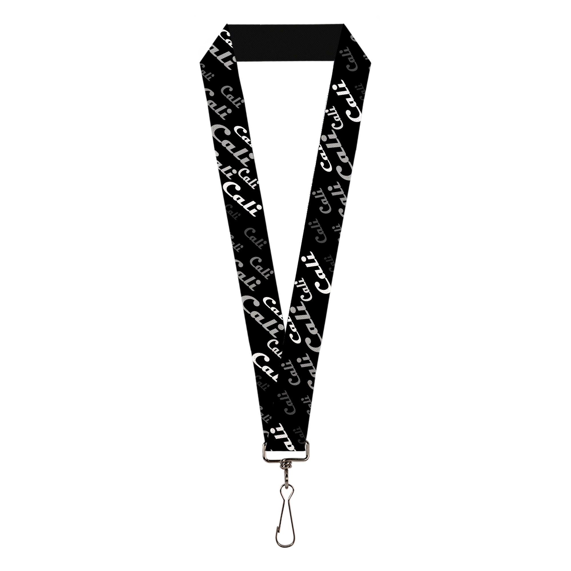 Lanyard - 1.0" - CALI Fade Diagonal Black Gray White Lanyards Buckle-Down
