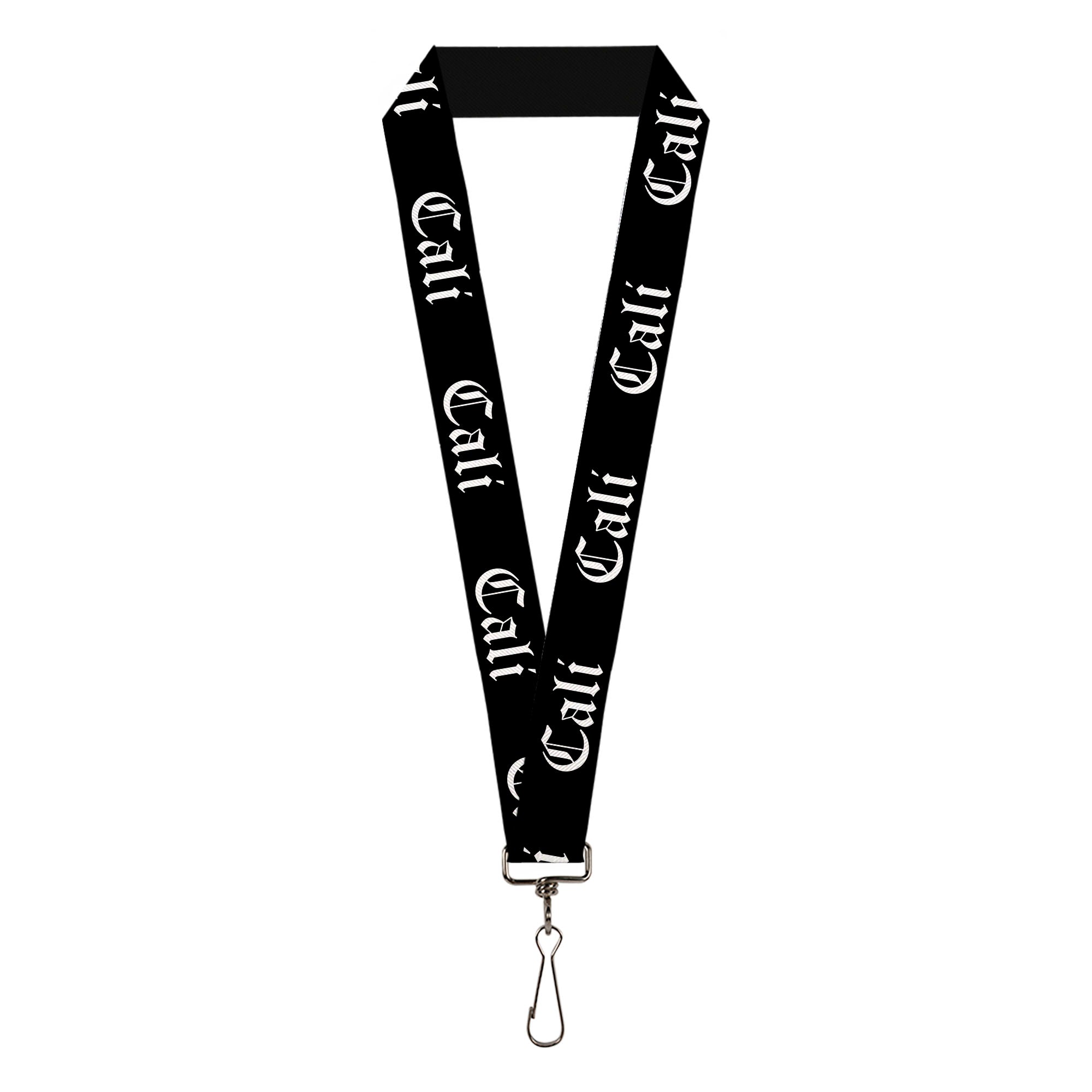 Lanyard - 1.0" - CALI Old English Black White Lanyards Buckle-Down