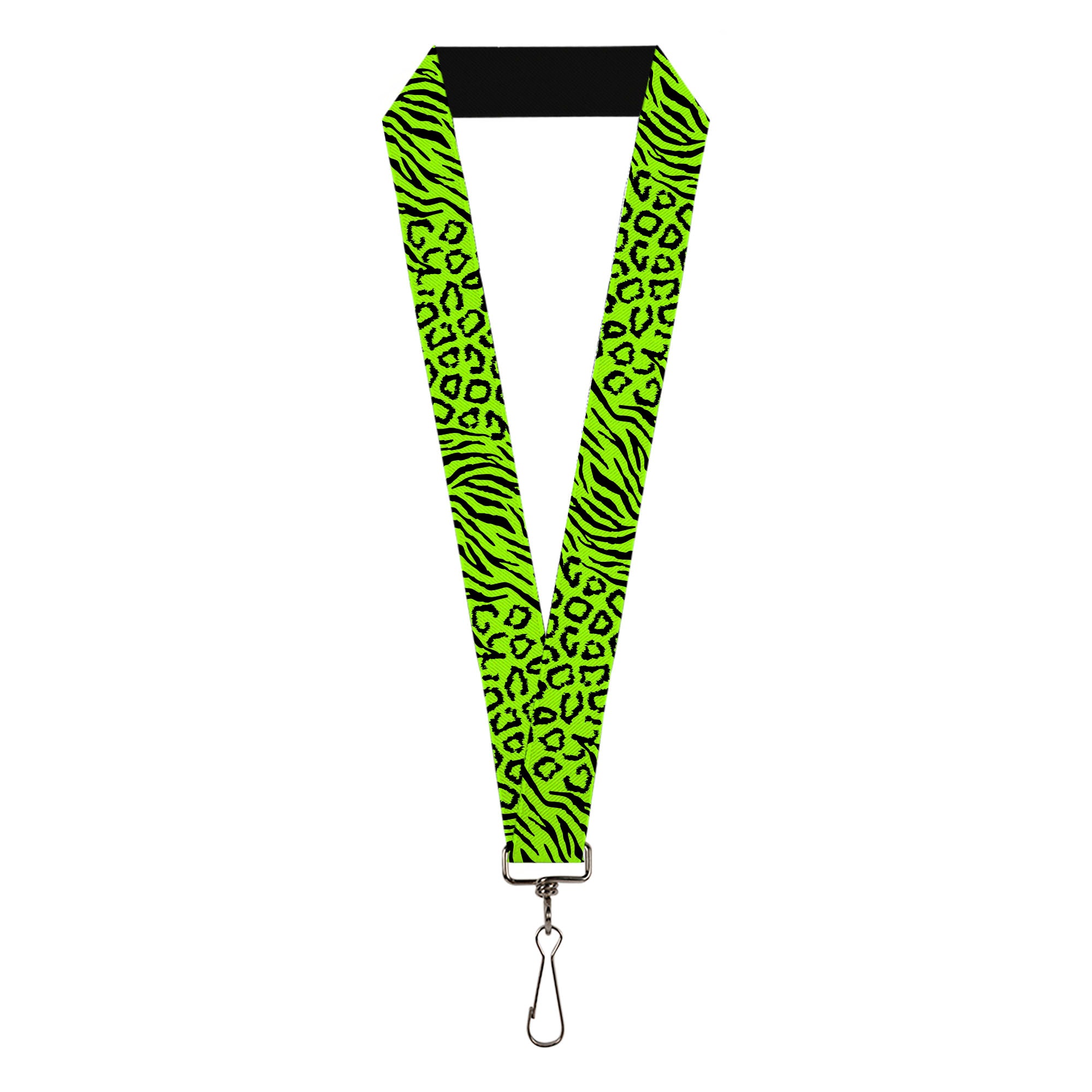 Lanyard - 1.0" - Cheebra Green Black Lanyards Buckle-Down