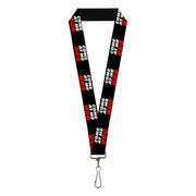 Lanyard - 1.0" - COME-AT ME-BRO Black White Red Lanyards Buckle-Down