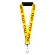 Lanyard - 1.0" - CALI Yellow Orange Lanyards Buckle-Down