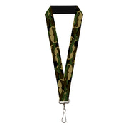 Lanyard - 1.0" - Camo'stache Lanyards Buckle-Down