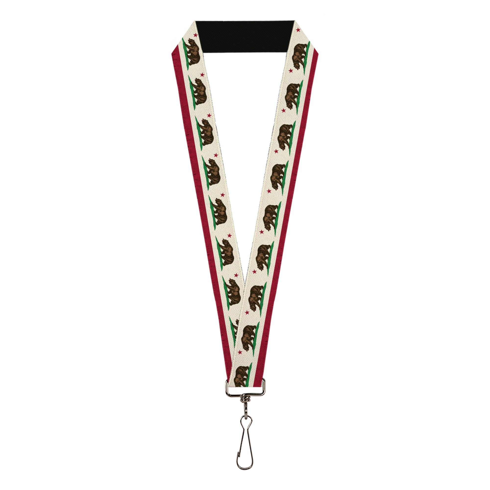 Lanyard - 1.0" - California Flag Weathered White Lanyards Buckle-Down