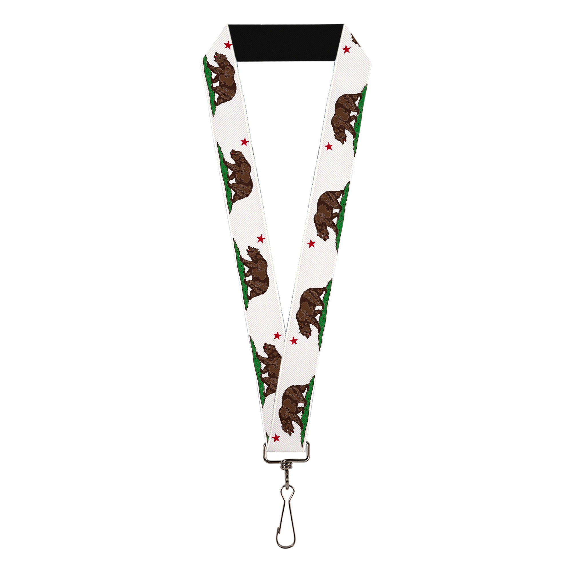 Lanyard - 1.0" - Cali Bear White Lanyards Buckle-Down