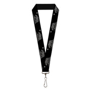 Lanyard - 1.0" - Cali Bear Black Grays Lanyards Buckle-Down