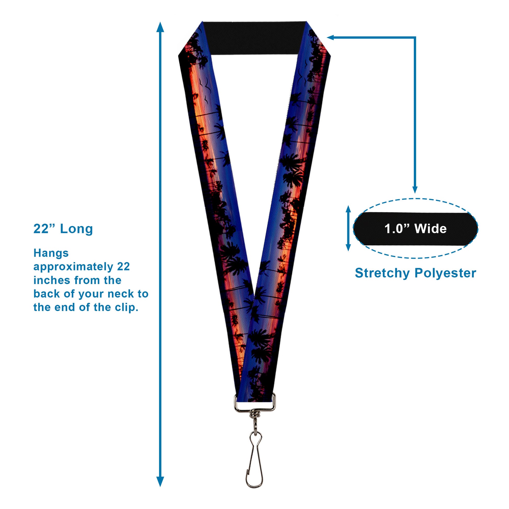 Lanyard - 1.0" - California Sunset Lanyards Buckle-Down