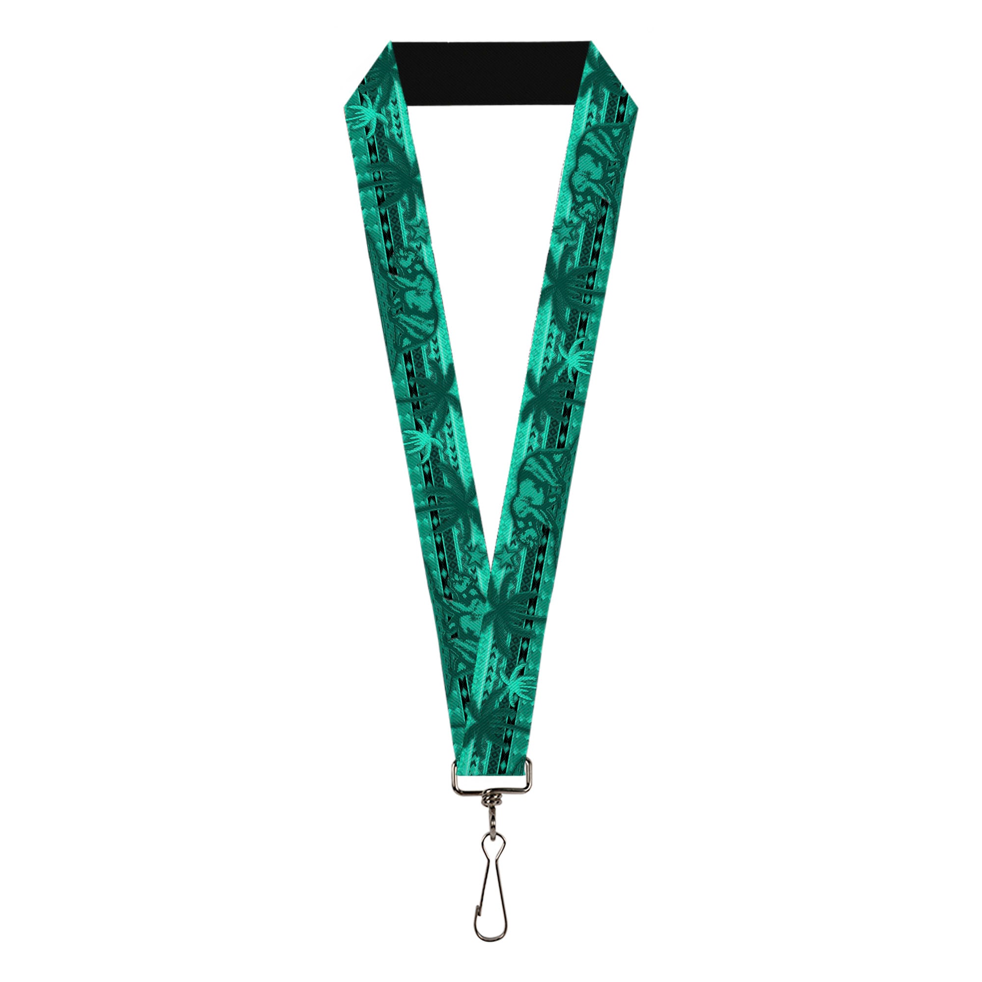 Lanyard - 1.0" - Cali Bear Palm Trees Geometric Green Lanyards Buckle-Down