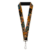 Lanyard - 1.0" - Cali License Plates Stacked Vintage Lanyards Buckle-Down
