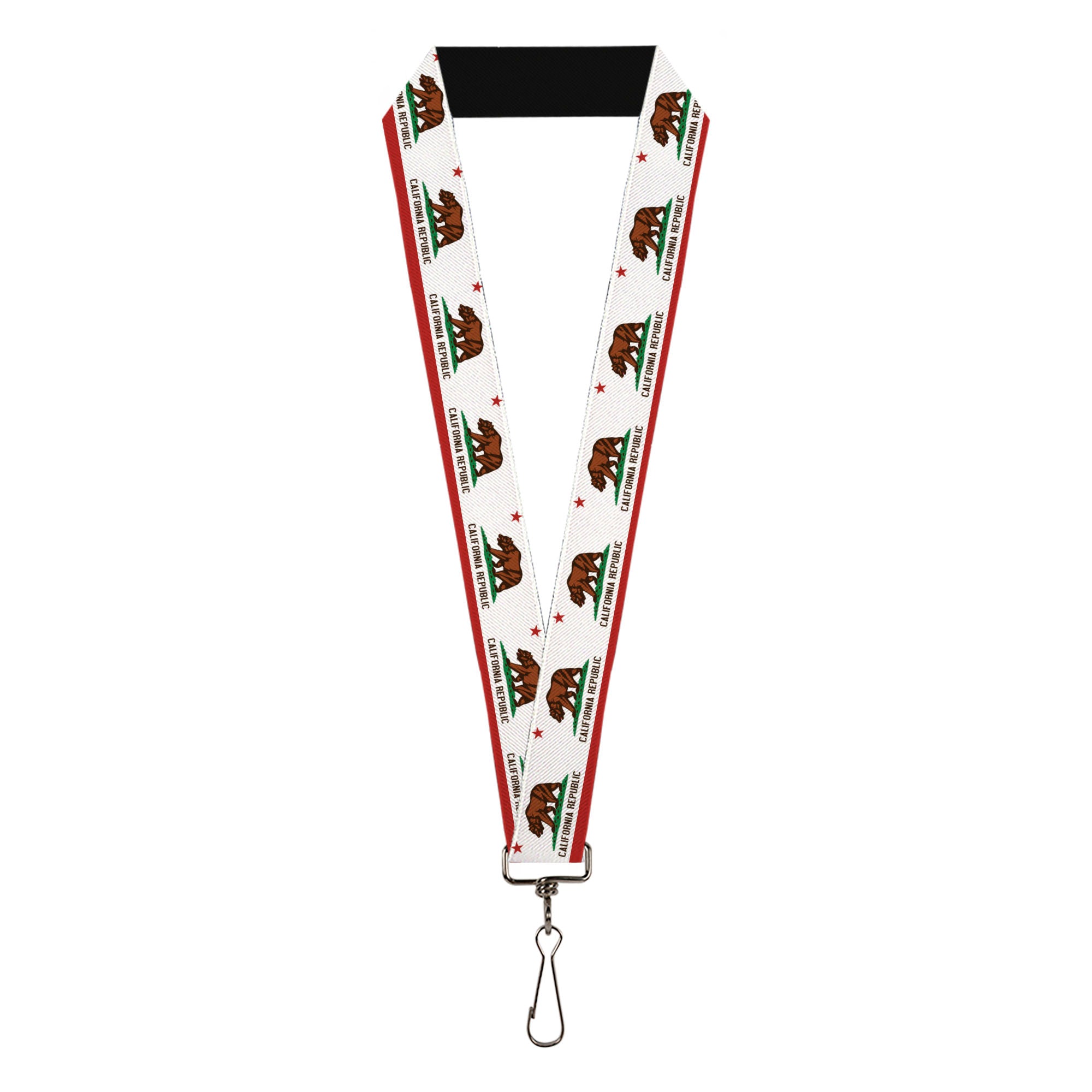 Lanyard - 1.0" - California State Flag White Lanyards Buckle-Down