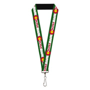 Lanyard - 1.0" - COLFAX Green Stripe Weathered Lanyards Buckle-Down