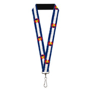 Lanyard - 1.0" - Colorado Flag Fisher Weathered Lanyards Buckle-Down