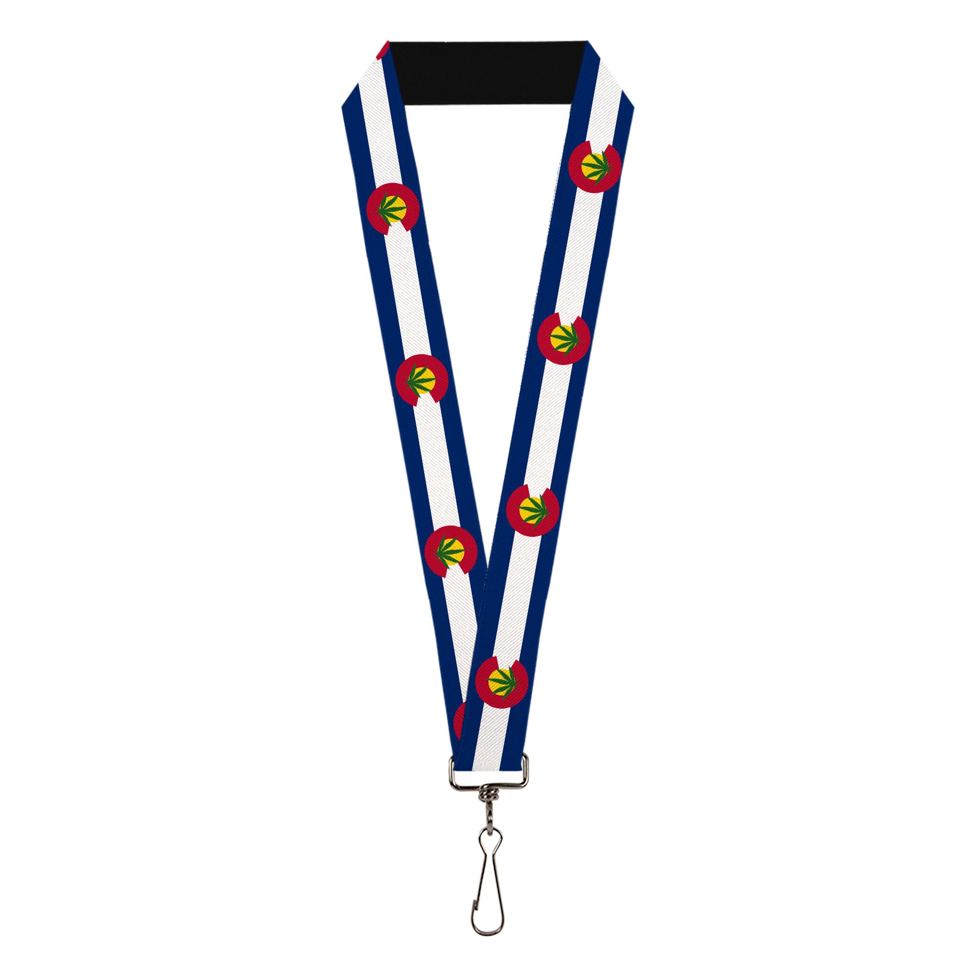 Lanyard - 1.0" - Colorado Flag Marijuana Leaf Lanyards Buckle-Down