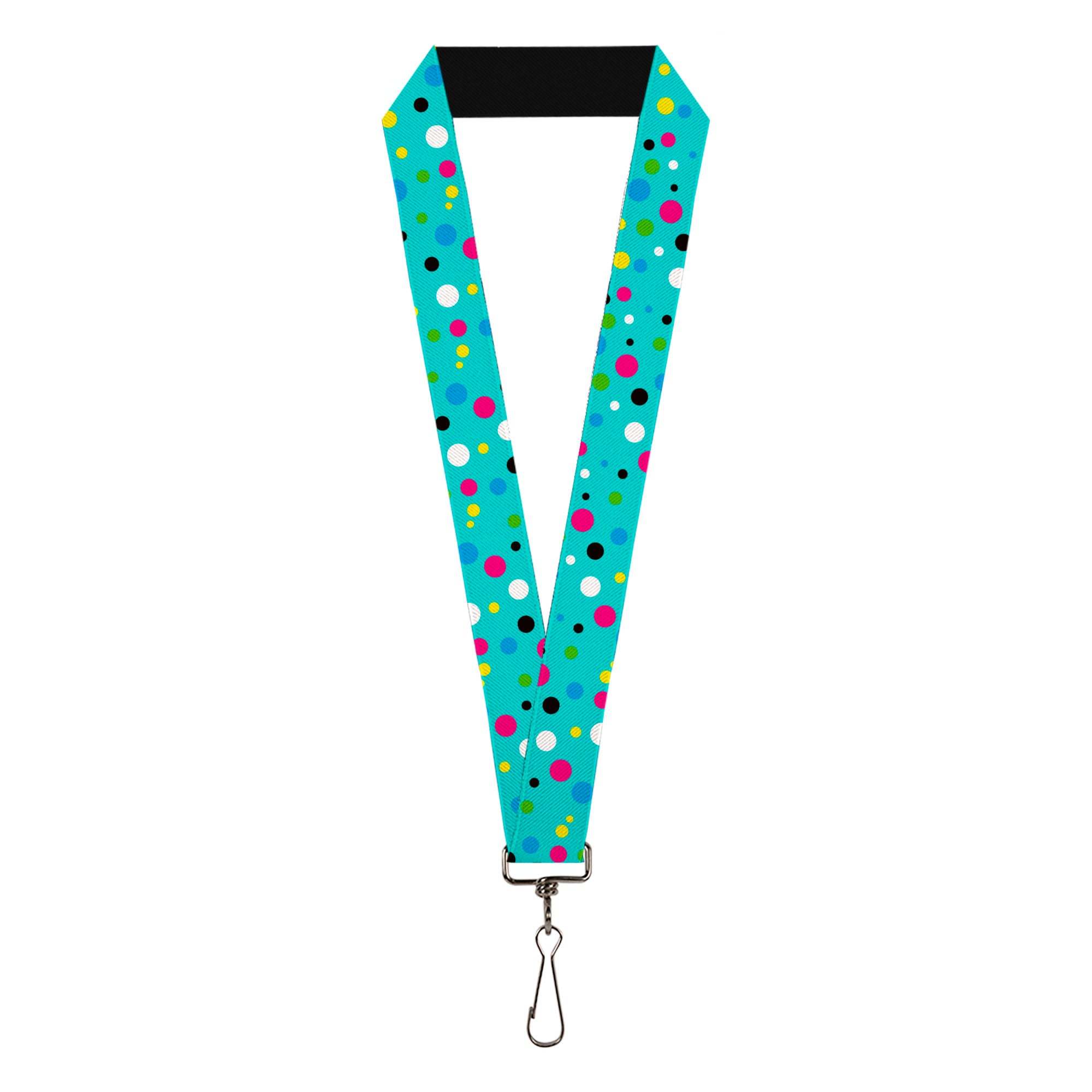 Lanyard - 1.0" - Dots Seafoam Green Multi Pastel Lanyards Buckle-Down