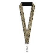 Lanyard - 1.0" - Doodle1 Cream Black Lanyards Buckle-Down