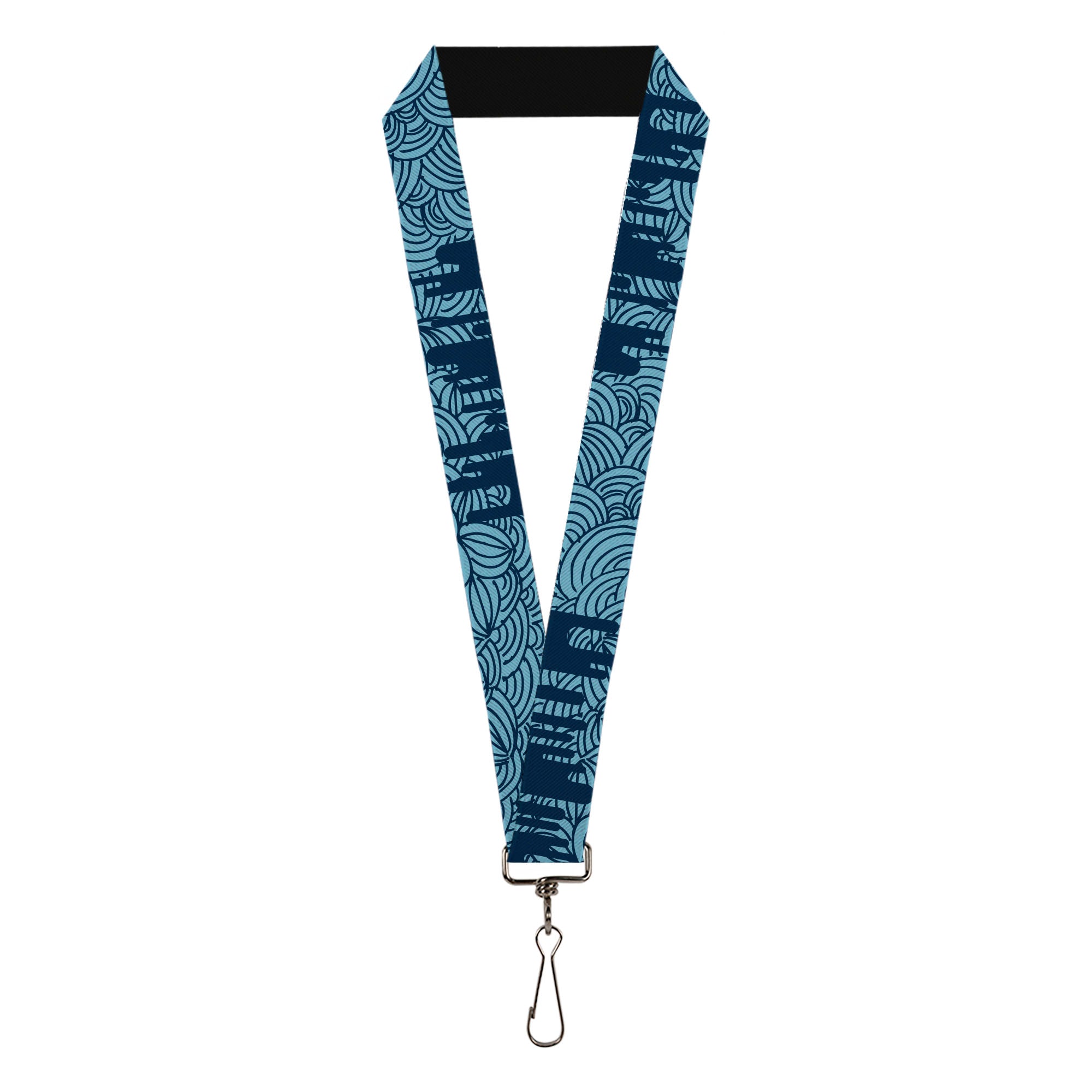 Lanyard - 1.0" - Doodle1 Paint Drips Blues Lanyards Buckle-Down