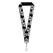 Lanyard - 1.0" - FAFO FUCK AROUND AND FIND OUT Bold Black White Lanyards Buckle-Down