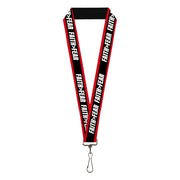 Lanyard - 1.0" - FAITH Greater Than FEAR Stripe Red Black White Lanyards Buckle-Down