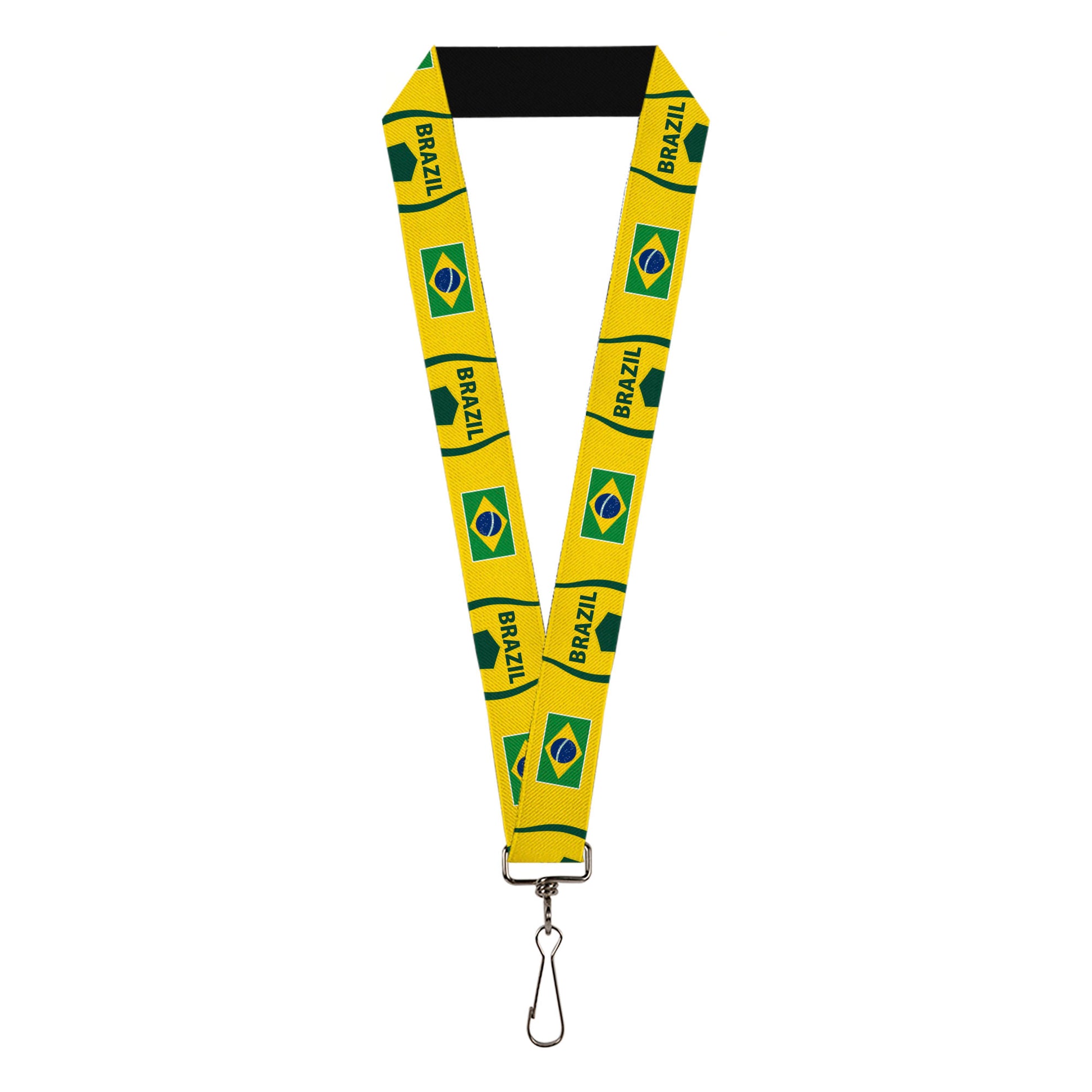 Lanyard - 1.0" - Global Soccer Cup Series Brazil Spirit Flag Lanyards Buckle-Down