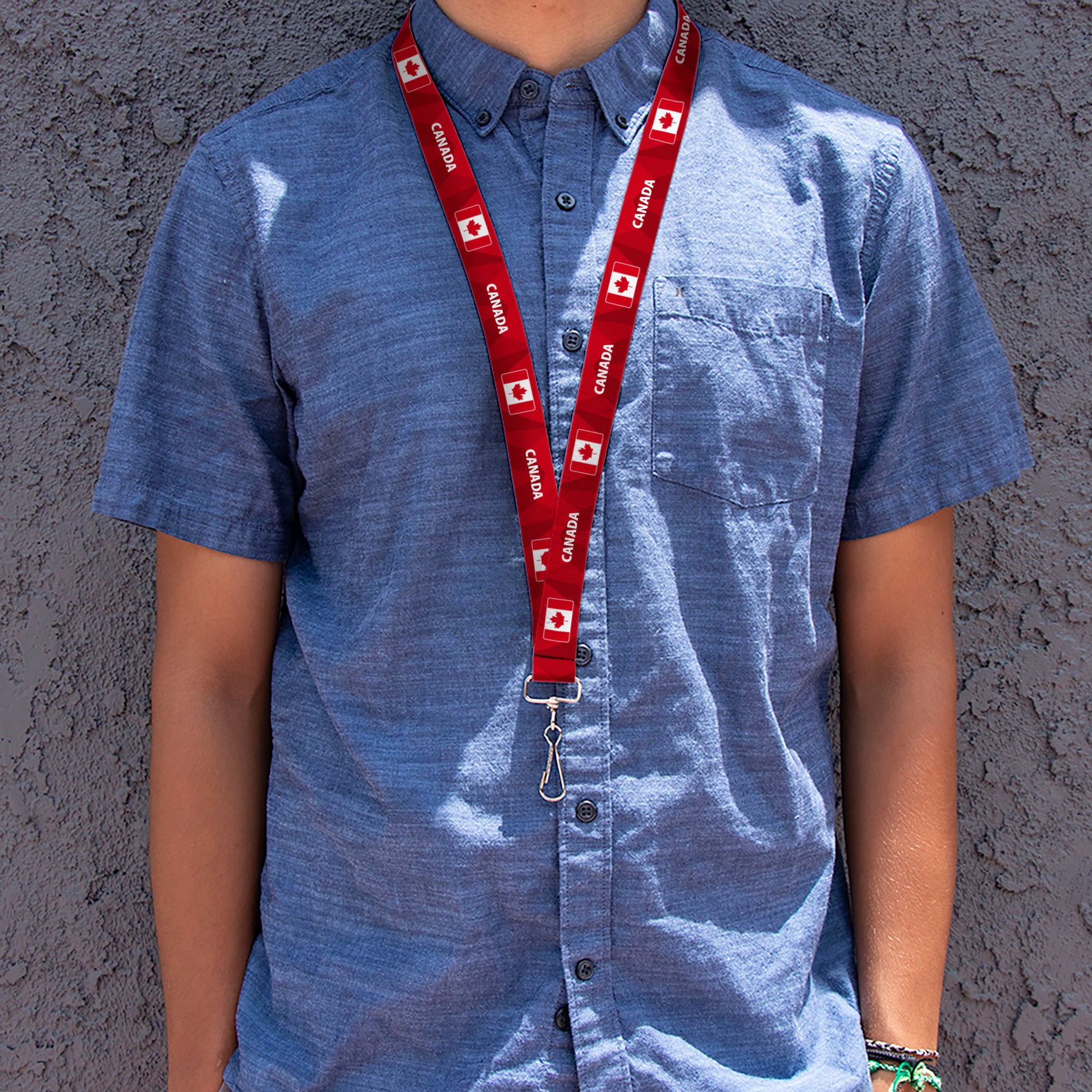 Lanyard - 1.0" - Global Soccer Cup Series Canada Spirit Flag Lanyards Buckle-Down