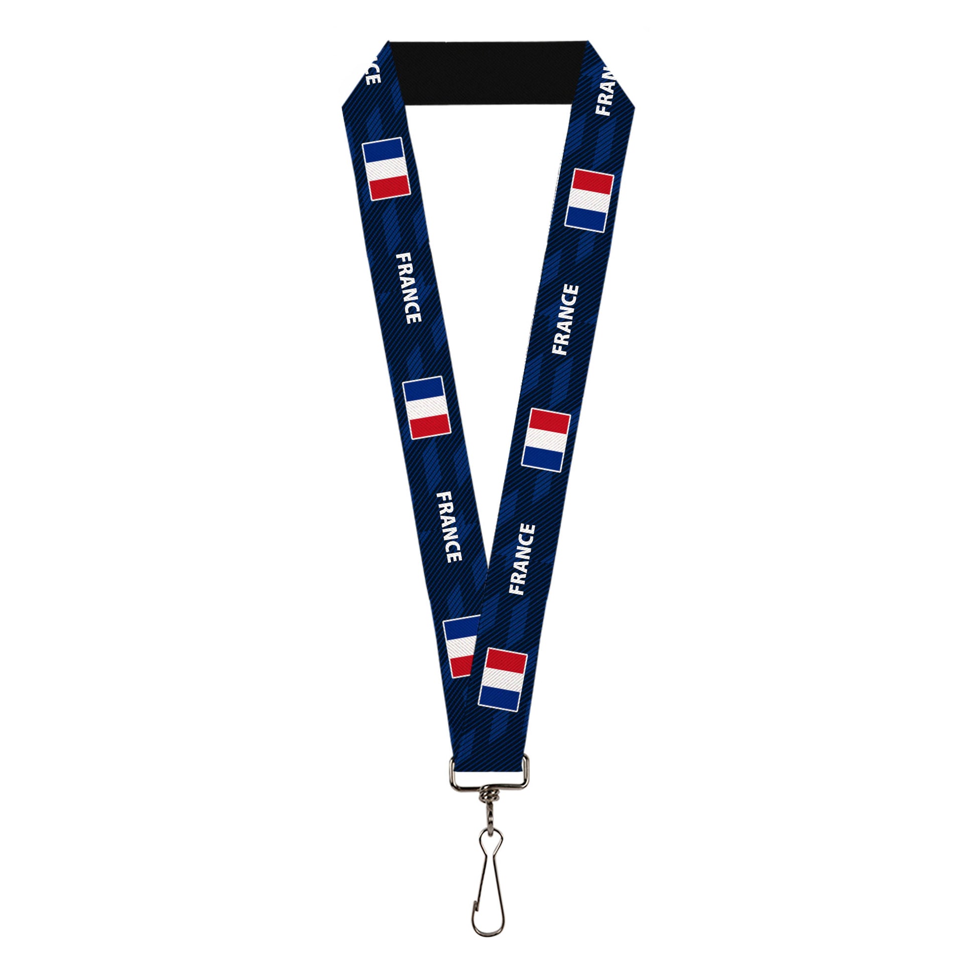 Lanyard - 1.0" - Global Soccer Cup Series France Spirit Flag Lanyards Buckle-Down