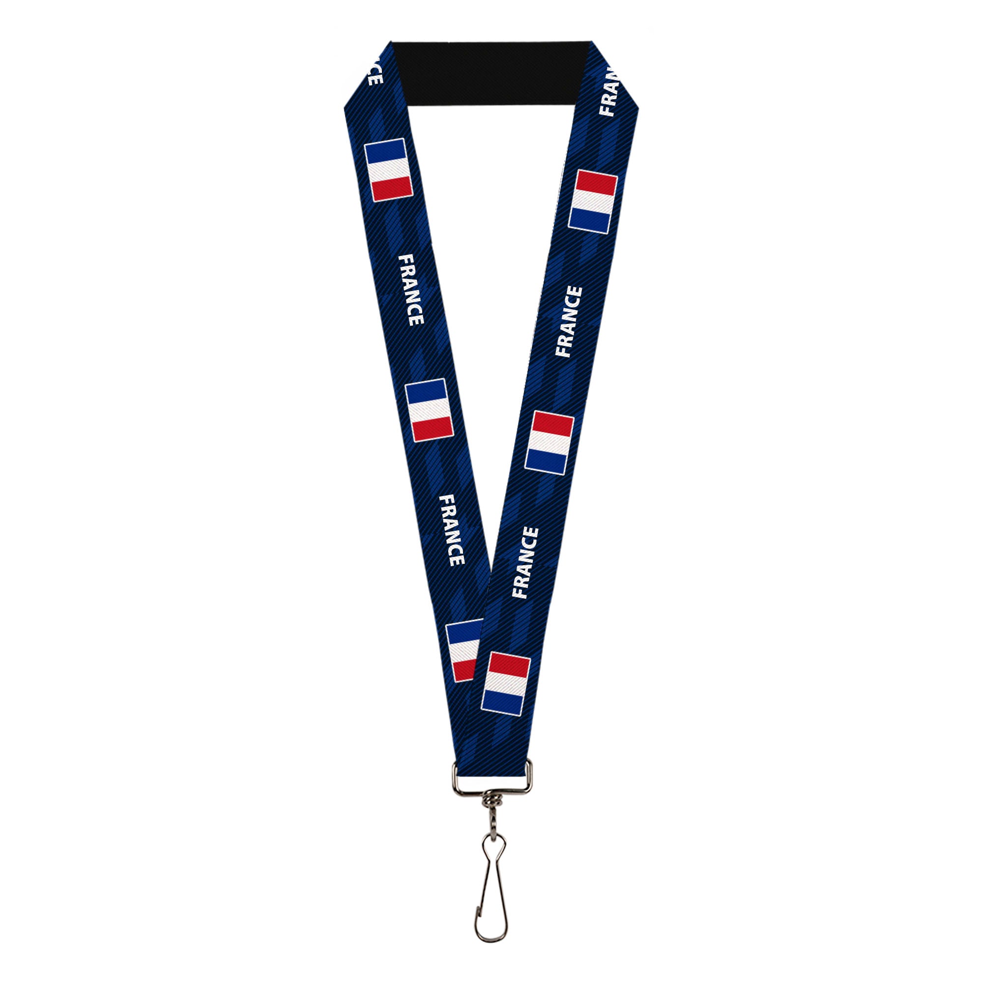 Lanyard - 1.0" - Global Soccer Cup Series France Spirit Flag Lanyards Buckle-Down