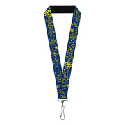 Lanyard - 1.0" - HARMONY BALANCE LIFE Icons Collage Blue/Yellow Lanyards Buckle-Down