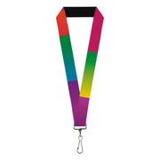 Lanyard - 1.0" - Multi Color Blocks Lanyards Buckle-Down