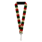 Lanyard - 1.0" - Mexico Flag Distressed Lanyards Buckle-Down
