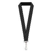 Lanyard - 1.0" - Mini Stars3 Black White Lanyards Buckle-Down