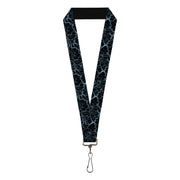 Lanyard - 1.0" - Marble Black/Baby Blue Lanyards Buckle-Down