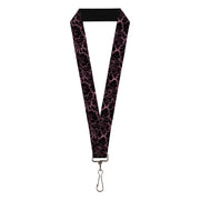 Lanyard - 1.0" - Marble Black/Baby Pink Lanyards Buckle-Down