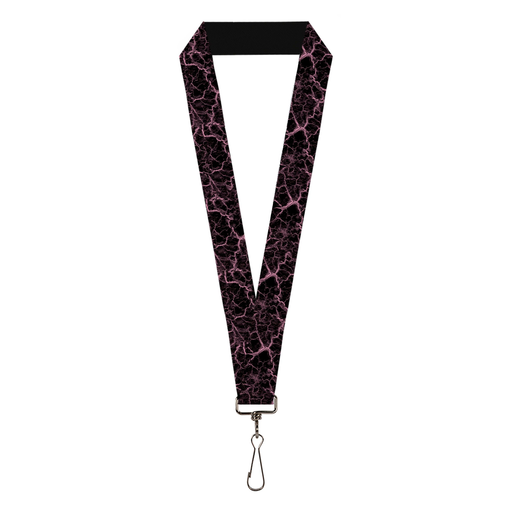 Lanyard - 1.0" - Marble Black/Baby Pink Lanyards Buckle-Down