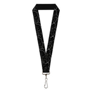 Lanyard - 1.0" - Marble Black/Charcoal Gray Lanyards Buckle-Down
