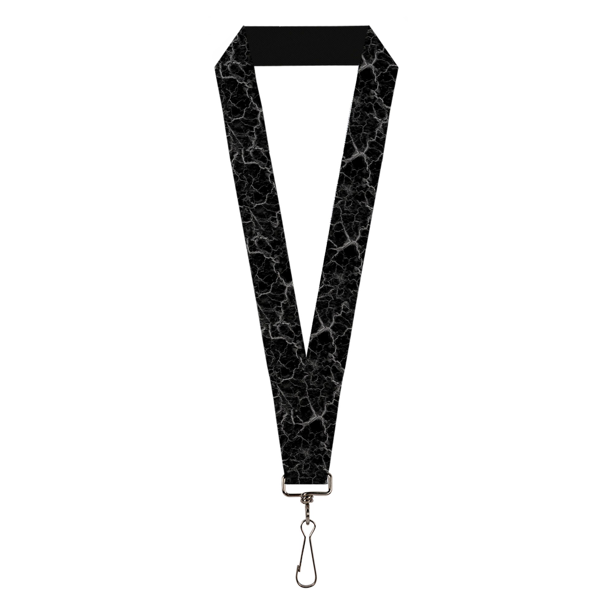 Lanyard - 1.0" - Marble Black/Charcoal Gray Lanyards Buckle-Down