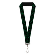 Lanyard - 1.0" - Marble Black/Green Lanyards Buckle-Down