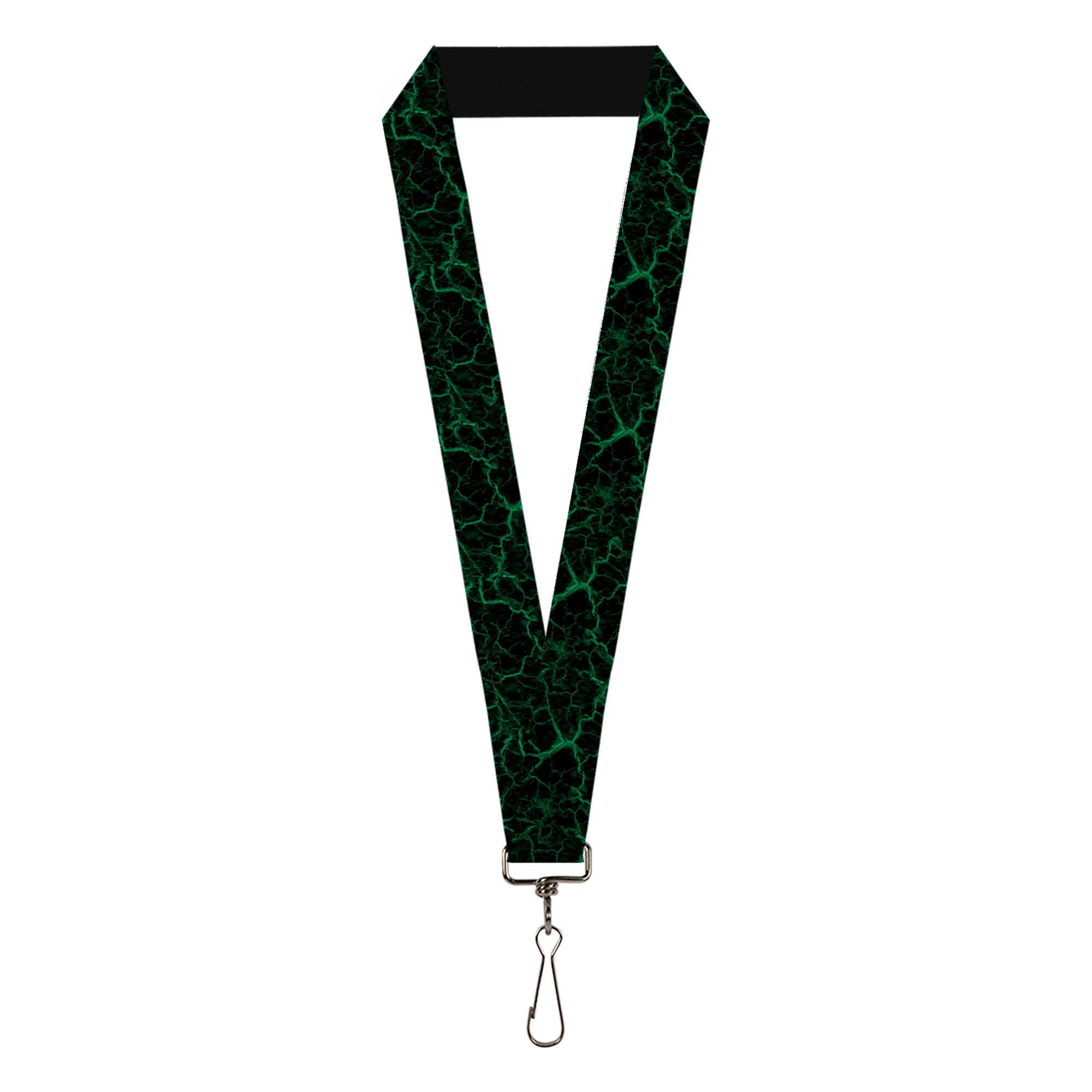 Lanyard - 1.0" - Marble Black/Green Lanyards Buckle-Down