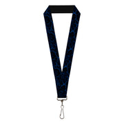 Lanyard - 1.0" - Marble Black/Blue Lanyards Buckle-Down