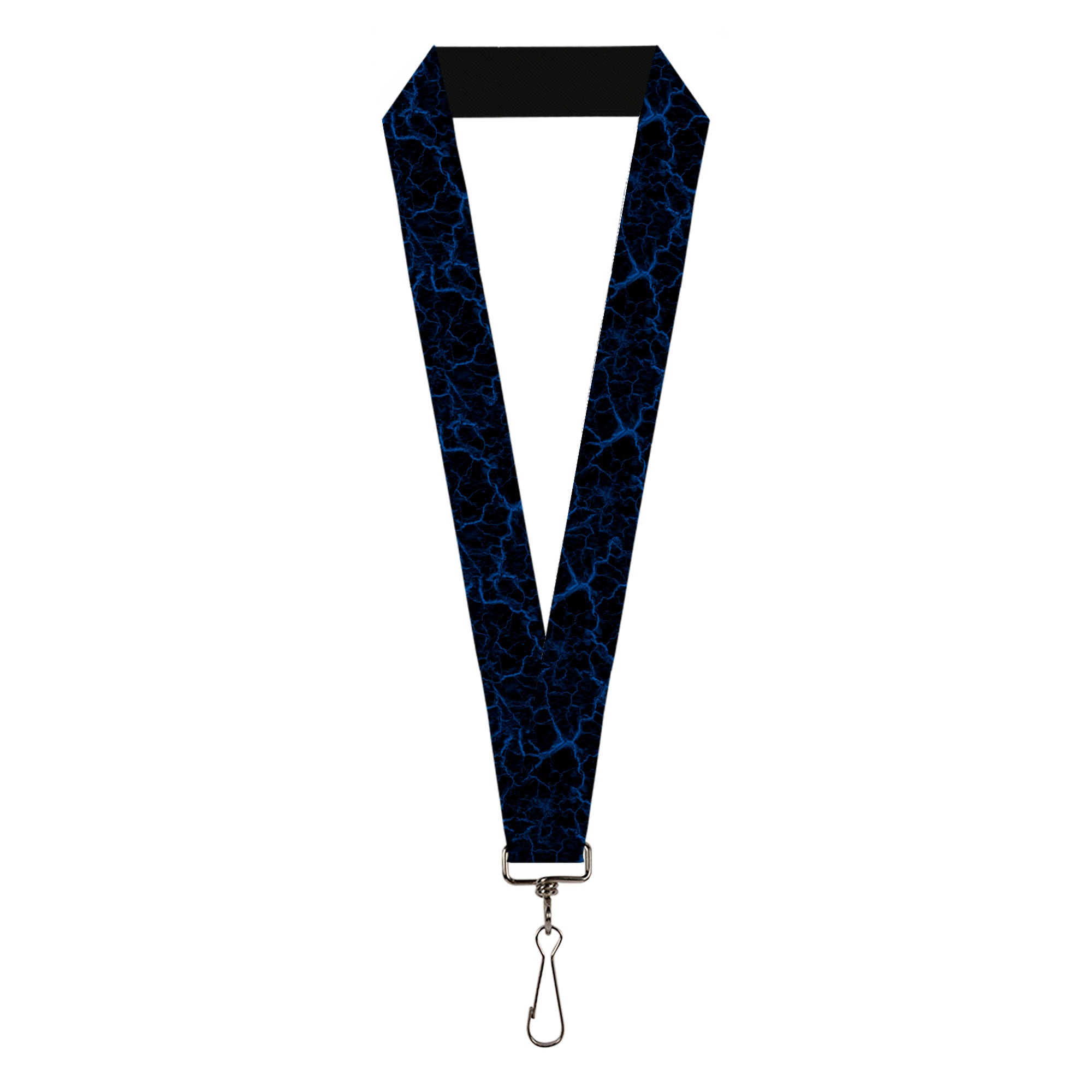 Lanyard - 1.0" - Marble Black/Blue Lanyards Buckle-Down