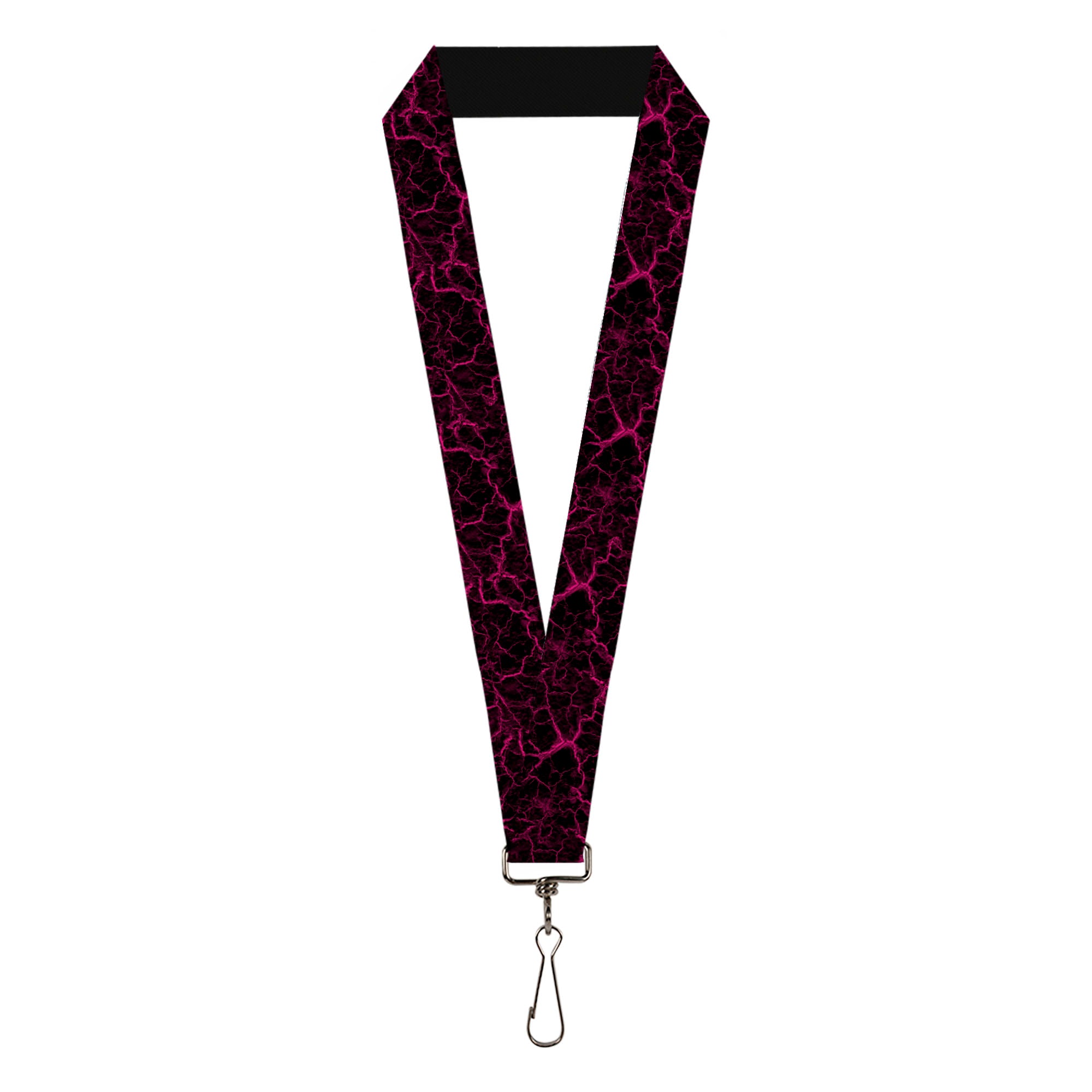 Lanyard - 1.0" - Marble Black/Hot Pink Lanyards Buckle-Down