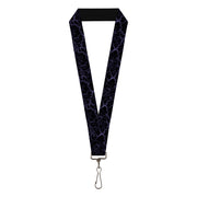 Lanyard - 1.0" - Marble Black/Purple Lanyards Buckle-Down