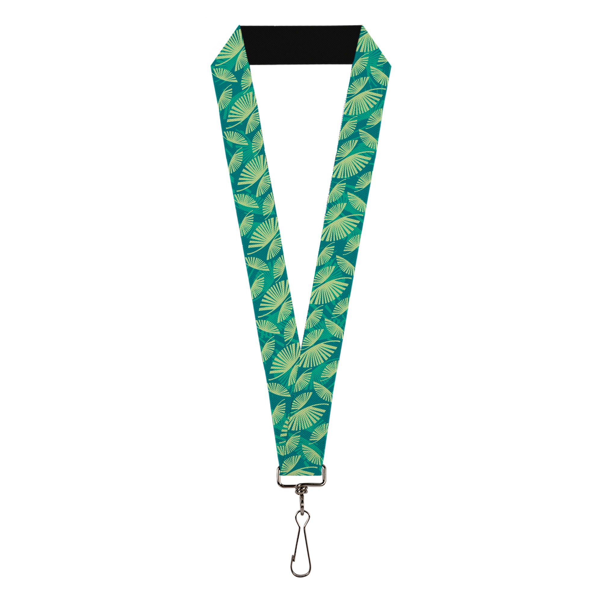 Lanyard - 1.0" - Palm Leaves Stacked Pastel Greens Lanyards Buckle-Down