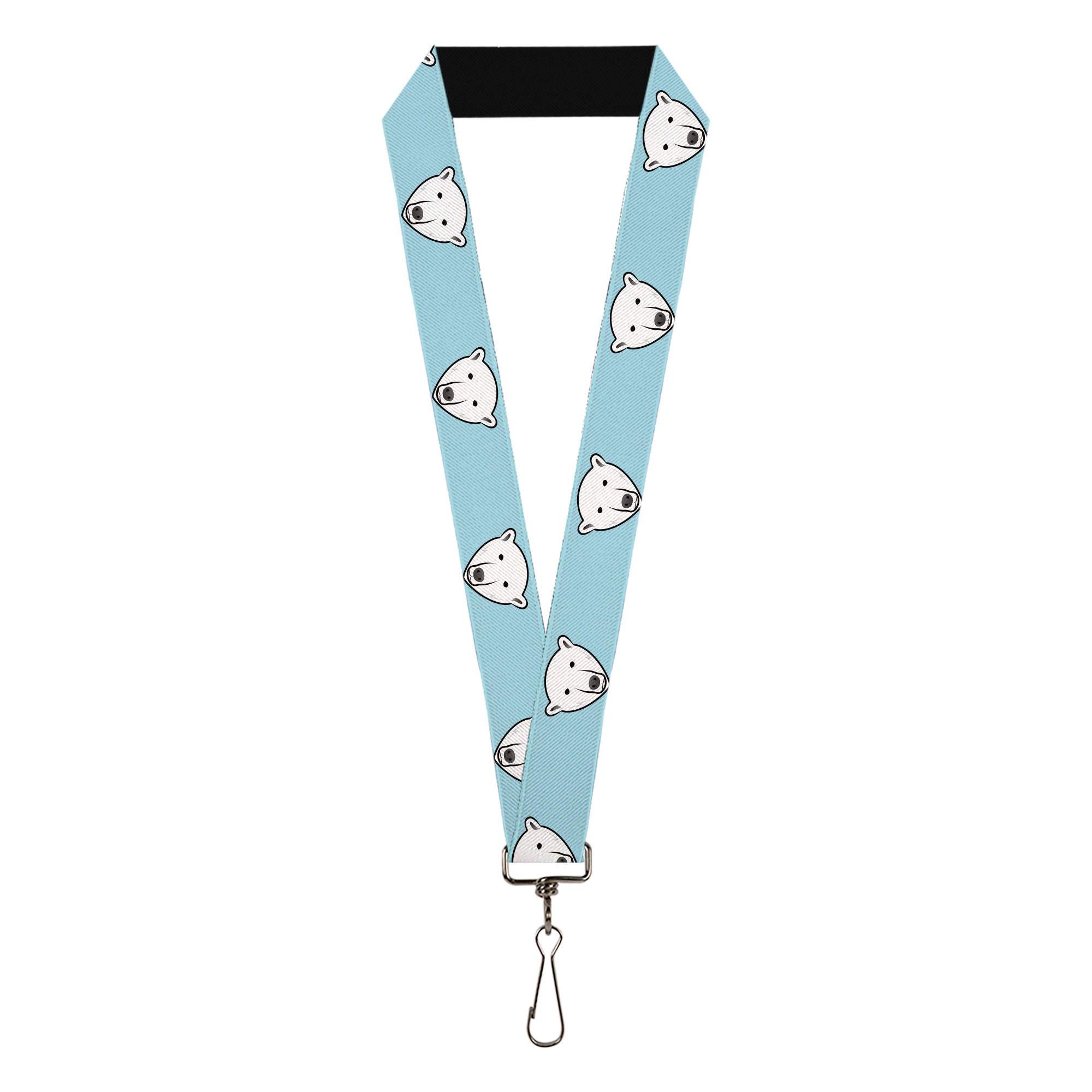 Lanyard - 1.0" - Polar Bear Repeat Baby Blue Lanyards Buckle-Down