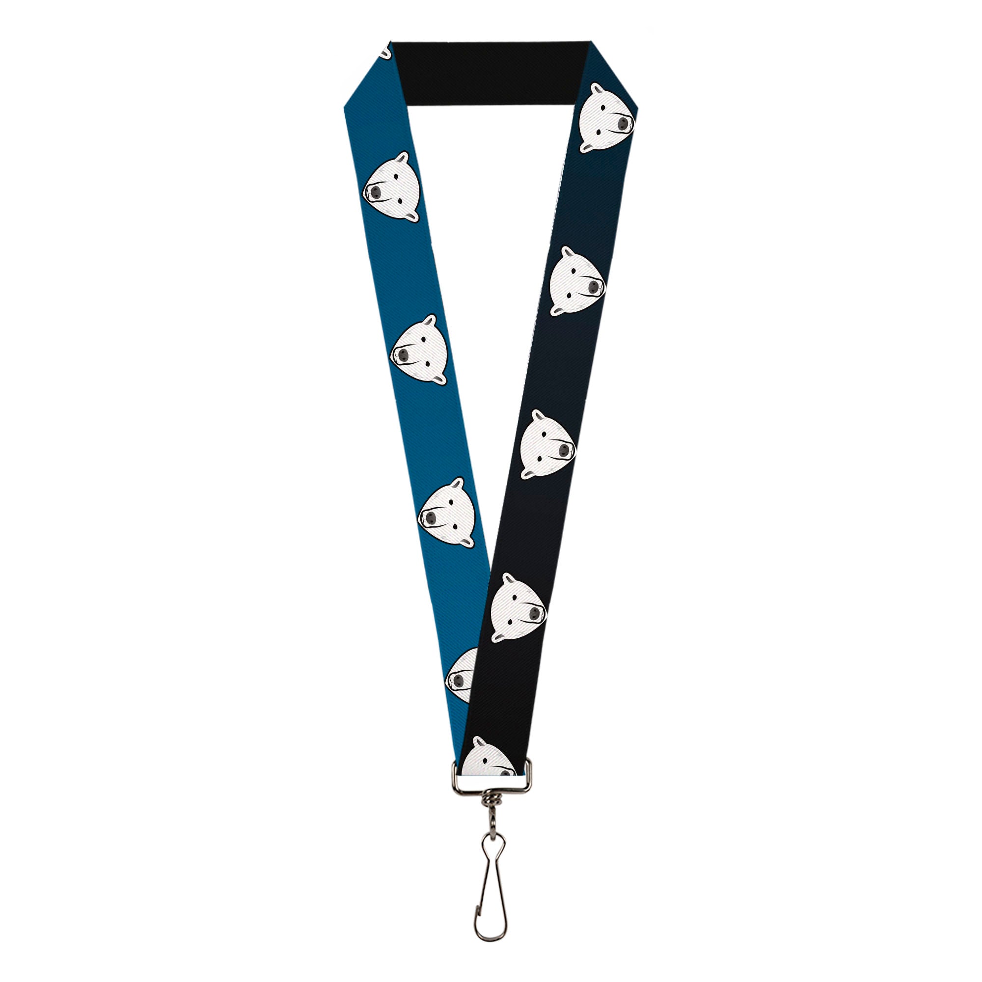 Lanyard - 1.0" - Polar Bear Repeat Black Blue Fade Lanyards Buckle-Down